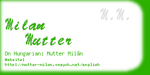 milan mutter business card